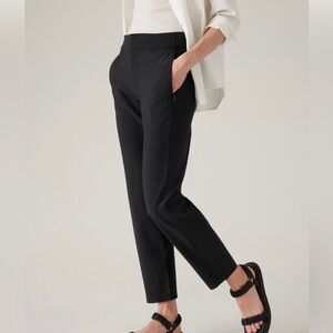 Athleta Womens Black Stellar Straight Crop Pant Size 8